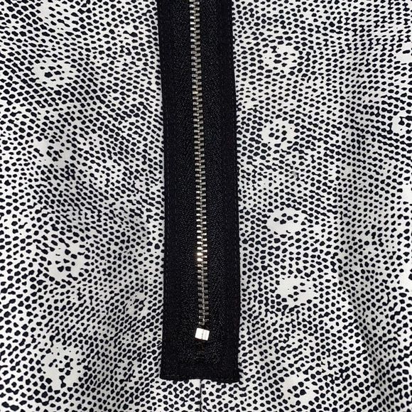 🔴 NWT Kenneth Cole Black White Blue Multi Print Shift Cocktail Dress - Picture 13 of 14